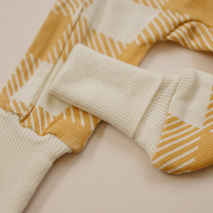 100% Lyocell Bamboo Ribbed Convertible Footie Pajamas