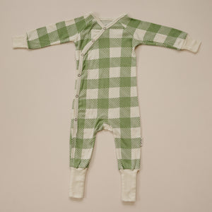 100% Lyocell Bamboo Ribbed Convertible Footie Pajamas