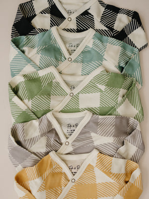 100% Lyocell Bamboo Ribbed Convertible Footie Pajamas