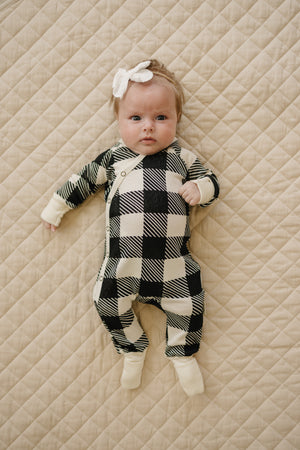 100% Lyocell Bamboo Ribbed Convertible Footie Pajamas