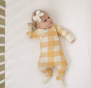 100% Lyocell Bamboo Ribbed Convertible Footie Pajamas