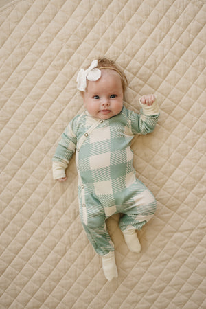 100% Lyocell Bamboo Ribbed Convertible Footie Pajamas
