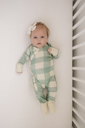 100% Lyocell Bamboo Ribbed Convertible Footie Pajamas