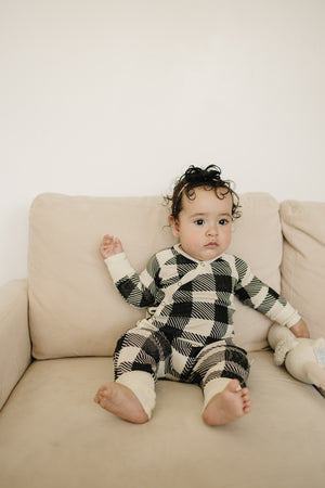 100% Lyocell Bamboo Ribbed Convertible Footie Pajamas